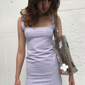 Maryam Nassir Zadeh Salma Gingham Mini Tank Dress
